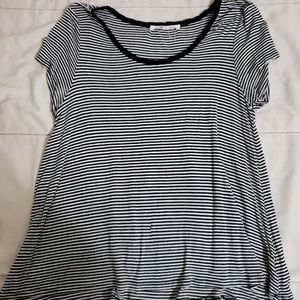 Black and white striped top